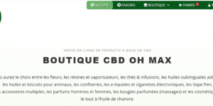 Screenshot du site CBD OH MAX